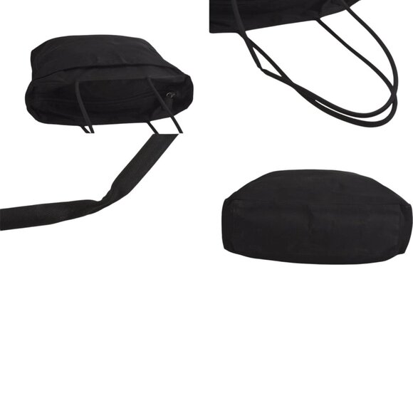 (L3) Authentic Prada Shoulder Bag Black Canvas Luxury Vintage Designer Handbag - Picture 5 of 13